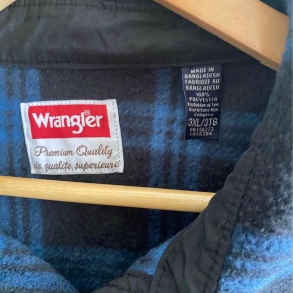 Wrangler Men’s Flannel 3XL NWOT - Picture 3 of 4